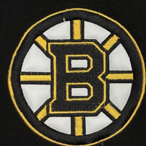 Boston Bruins NHL Hockey Full Zip Fleece Jacket Embroidered Black Yellow Unisex - Picture 6 of 10